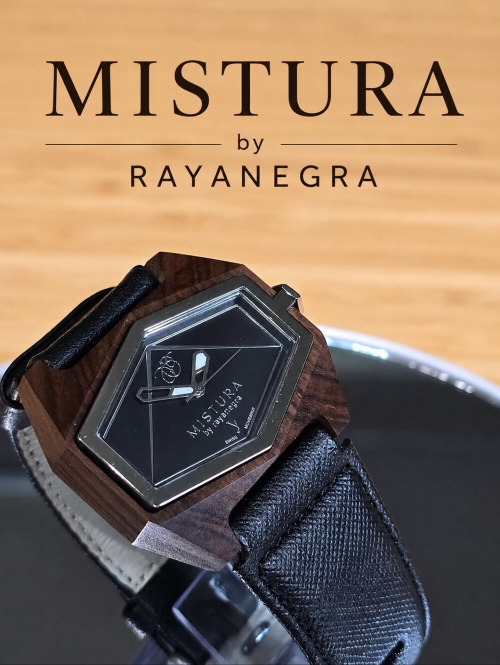Mistura Timepiece by rayanegra / Leather & Steel and Wood case ( MASTERPIECE)